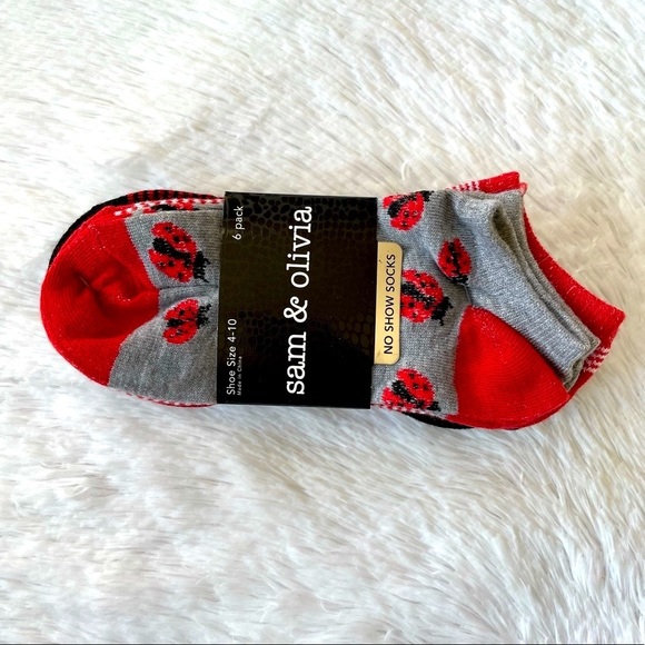 Accessories - NWT NO SHOW LADYBUG SOCKS great holiday or Christmas gift